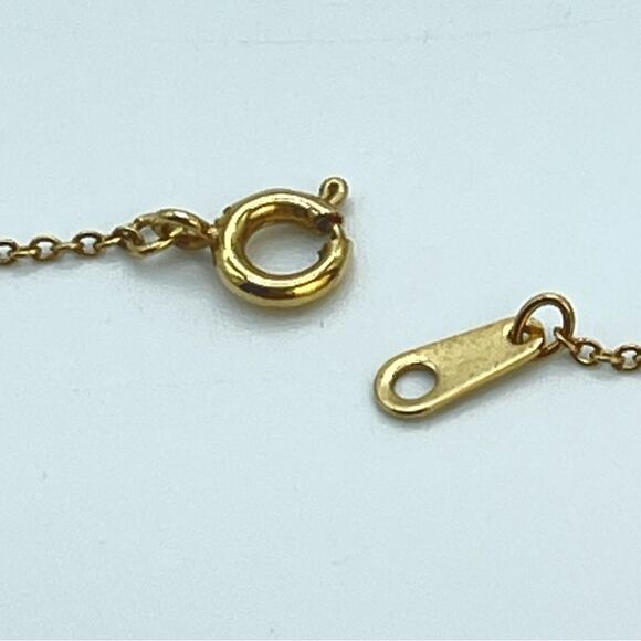 Roman Co Simulated Citrine Necklace | Crystal Stone Gold Pendant Stamped RMN - Picture 10 of 12